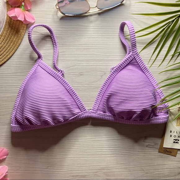 Billabong ๐ Tanlines Lilac Tri Bikini Top - Picture 2 of 9